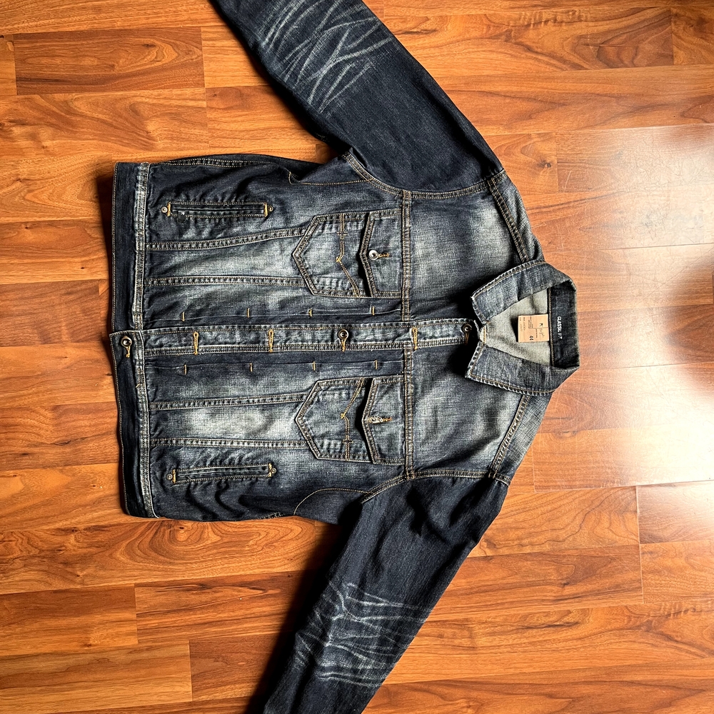 Classic Dark and Light Blue Denim Jacket